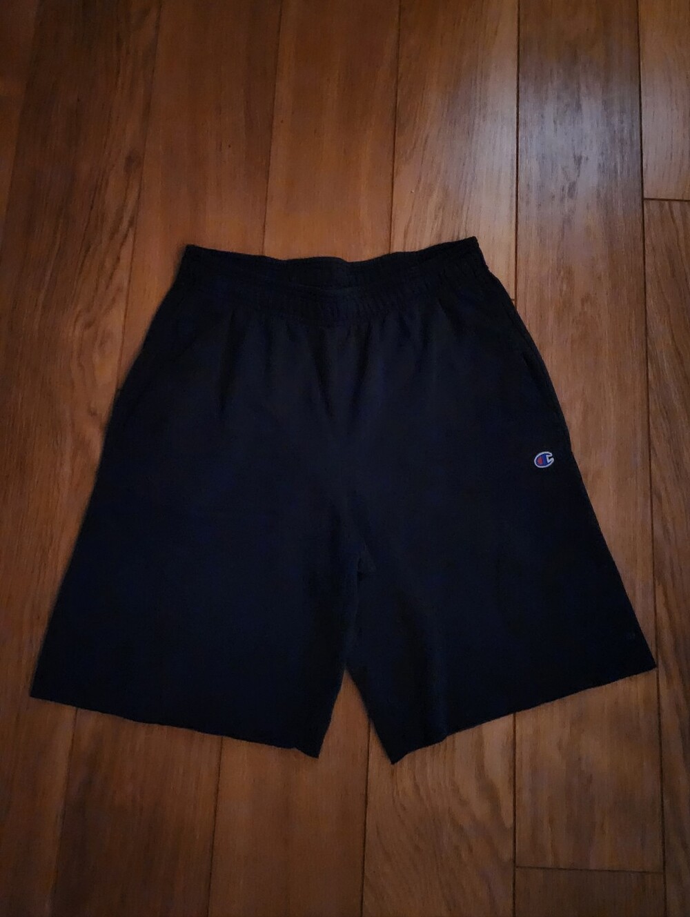 Champion Cotton Blend Fleece Sweat Shorts Navy Blue Large